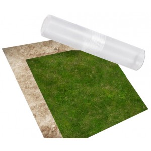 2 Tapis de jeu PVC - Wasteland & Grass - 60 x 60 cm - 2' x 2'