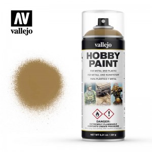 Jaune Désert - Sous couche acrylique en bombe aérosol - 400 ml - Vallejo