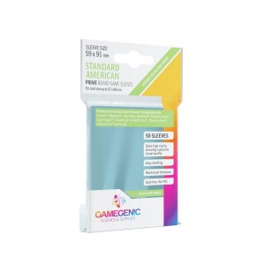 GAMEGENIC - VERT - 50 sleeves 59 x 91 mm - 57x89 mm utile